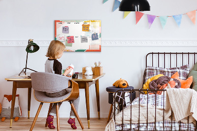 Magnetic drawing board Simple Weekly Planner
