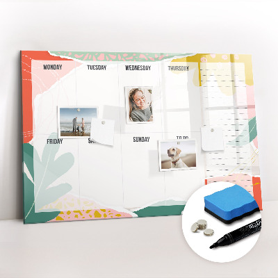 Magnetic drawing board Simple Weekly Planner