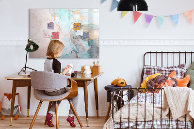 Magnetic board with marker Decorative marble