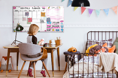Magnetic writing board Monthly planner