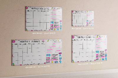 Magnetic drawing board Monthly planner