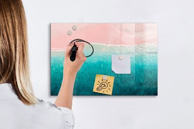 Magnetic drawing board Beach sea sand
