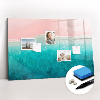 Magnetic drawing board Beach sea sand
