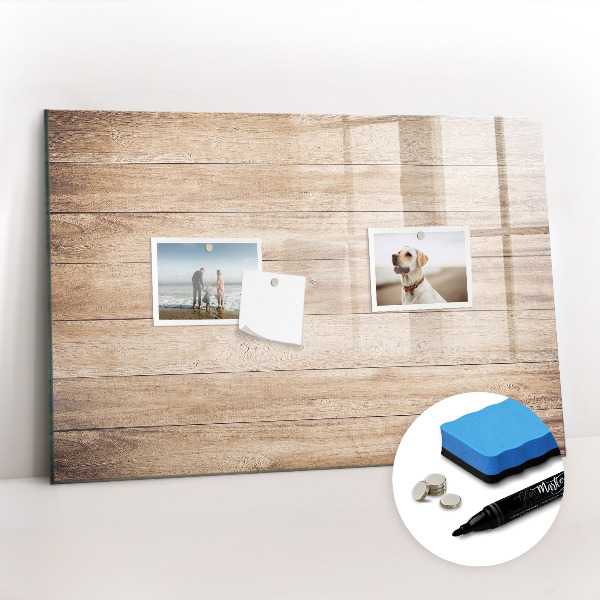 Magnetic erase board Wooden texture