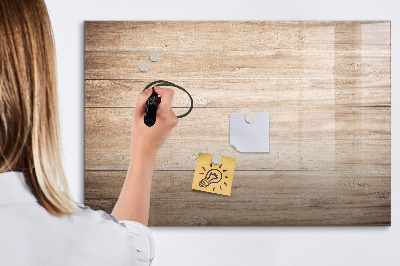 Magnetic board with marker Wooden texture