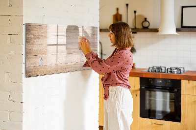 Magnetic board with marker Wooden texture