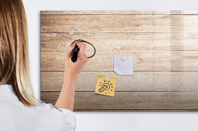 Magnetic board with marker Wooden texture