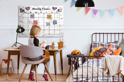 Magnetic board for drawing drawing Monthly fashion planner