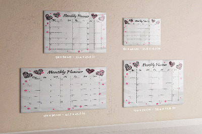 Magnetic board for drawing drawing Monthly fashion planner