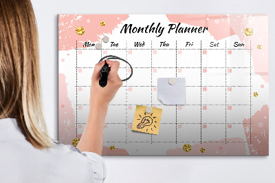 Magnetic board for writing Monthly fashion planner