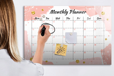 Magnetic writing board Monthly planner