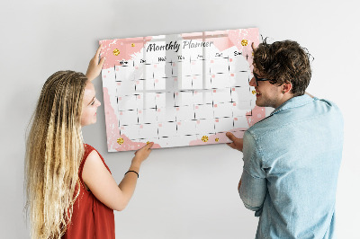 Magnetic board for writing Monthly planner