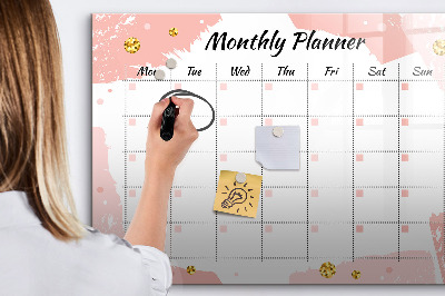 Magnetic writing board Monthly planner
