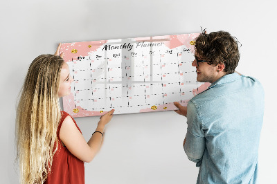 Magnetic writing board Monthly planner