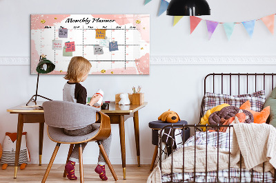 Magnetic board for writing Monthly fashion planner