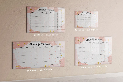 Magnetic board for writing Monthly fashion planner