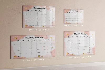 Magnetic writing board Monthly planner