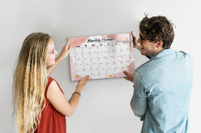 Magnetic writing board Monthly planner