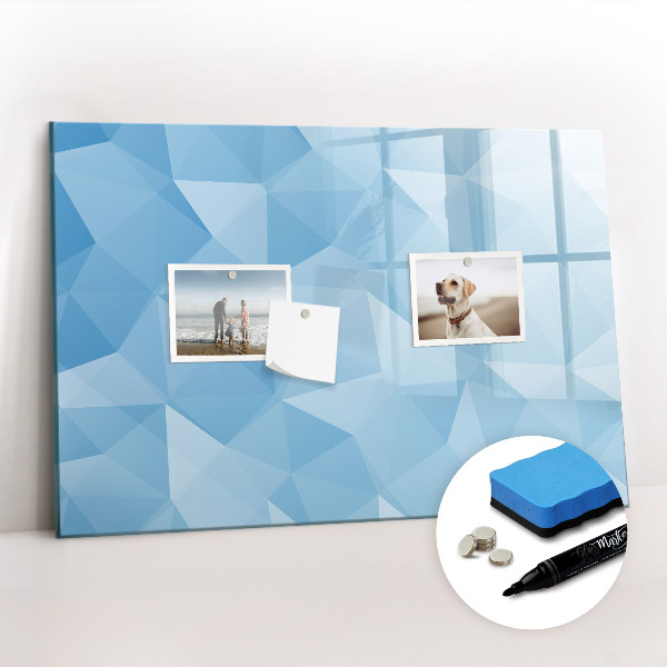 Magnetic board with marker Triangles abstract