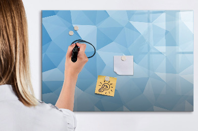 Magnetic board with marker Triangles abstract