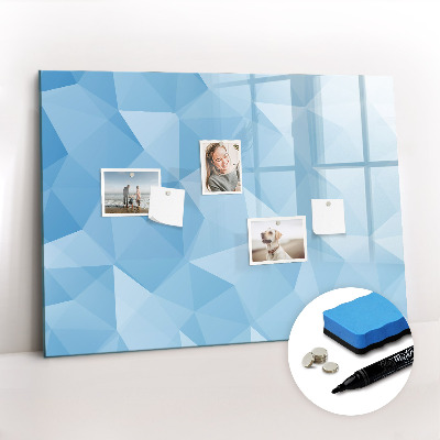 Magnetic board with marker Triangles abstract