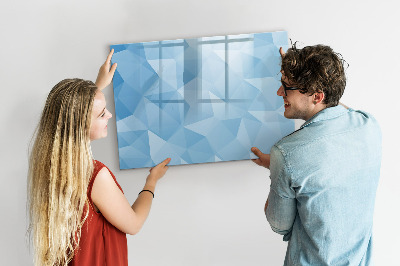 Magnetic board with marker Triangles abstract