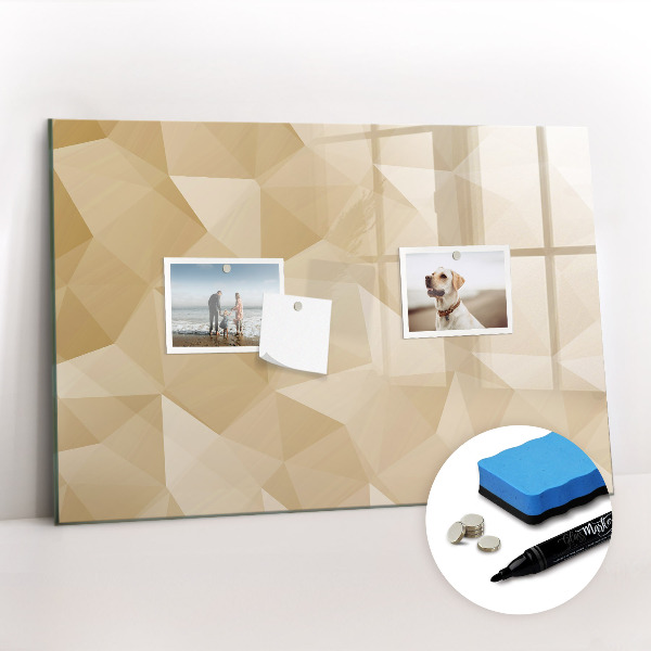 Magnetic board for drawing Triangles abstract