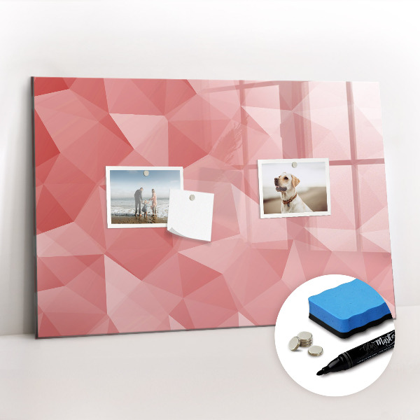 Magnetic board for writing Triangles abstract