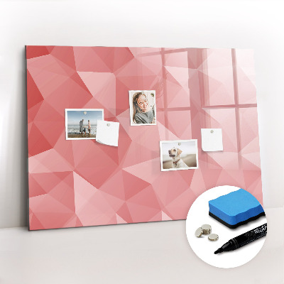 Magnetic board for writing Triangles abstract