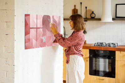 Magnetic board for writing Abstract triangles