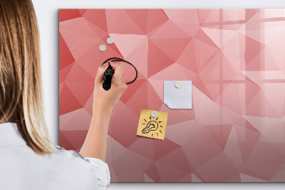 Magnetic board for writing Triangles abstract