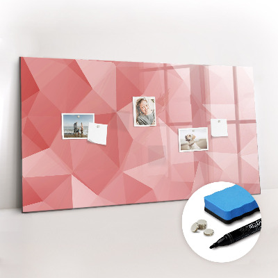 Magnetic board for writing Triangles abstract