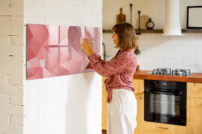 Magnetic board for writing Triangles abstract