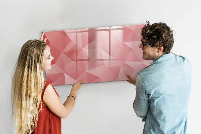 Magnetic board for writing Triangles abstract