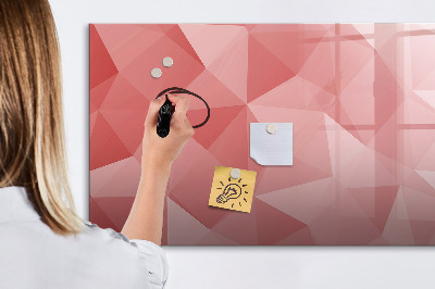 Magnetic board for writing Abstract triangles