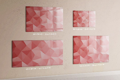 Magnetic board for writing Triangles abstract