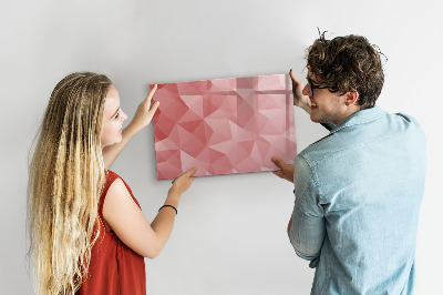 Magnetic board for writing Abstract triangles