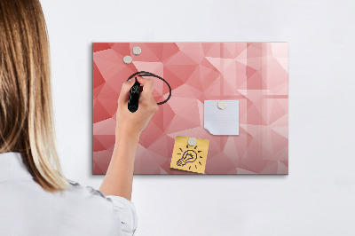 Magnetic board for writing Triangles abstract