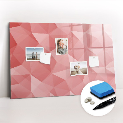 Magnetic board for writing Triangles abstract
