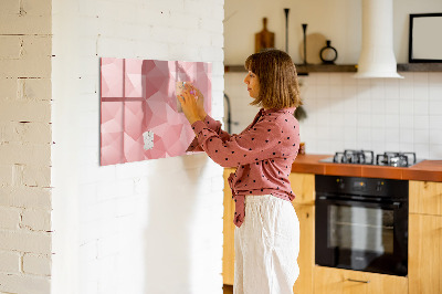 Magnetic board for writing Triangles abstract