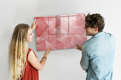 Magnetic board for writing Triangles abstract