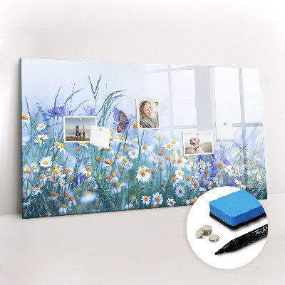 Magnetic writing board Butterfly in the meadow