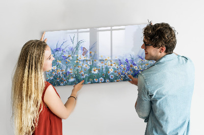 Magnetic writing board Butterfly in the meadow