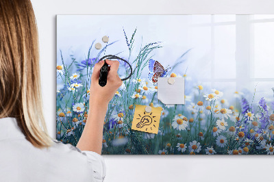 Magnetic board for drawing Butterfly in the meadow