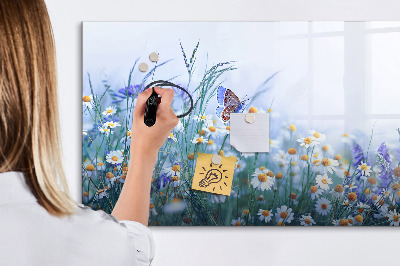 Magnetic writing board Butterfly in the meadow