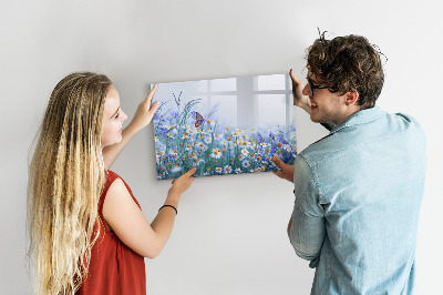 Magnetic board for drawing Butterfly in the meadow