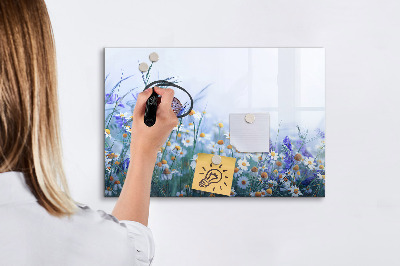 Magnetic writing board Butterfly in the meadow