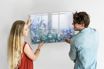 Magnetic writing board Butterfly in the meadow