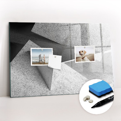 Magnetic board for writing Abstraction triangles