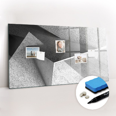 Magnetic board for writing Abstract triangles